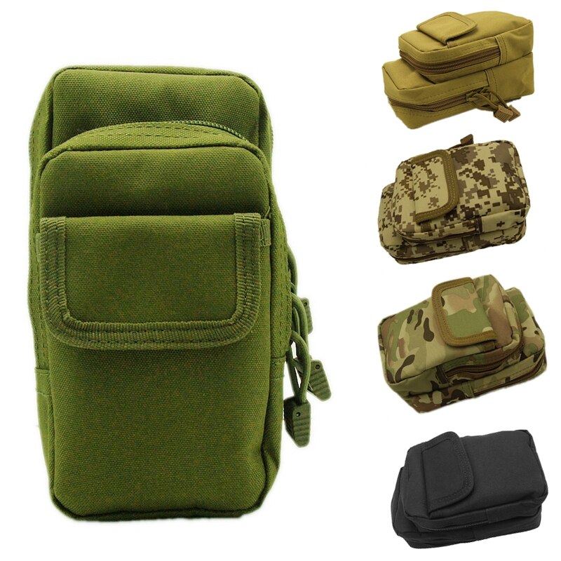 5 색 에어소프트 밀리터리 몰 가방 전술 허리 지갑 맥 파우치, 다기능 야외 캠핑 하이킹 작은 가방 전화 케이스